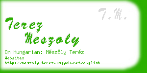 terez meszoly business card